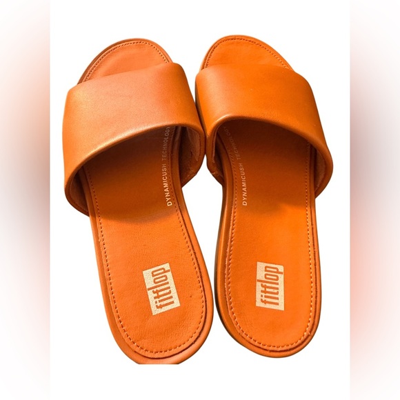 NWT Women's Gracie Leather Pool Slides Mule Color: Brown Size 5 - Picture 10 of 14